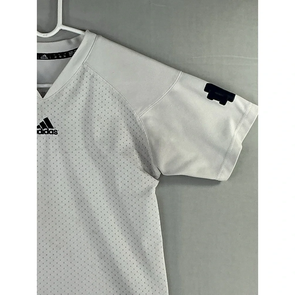 Adidas Youth Soccer Jersey White Short Sleeve Climacool Size M (10–12)